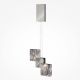 Pendule, Lustre suspendate - Pendul, Lustra suspendata LED metal platinum Quadro