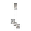 Pendul, Lustra suspendata LED metal platinum Quadro