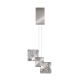 Pendul, Lustra suspendata LED metal platinum Quadro