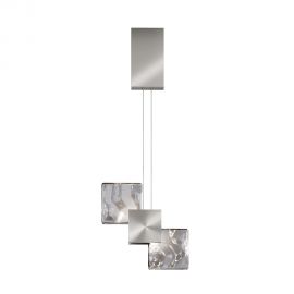 Pendule, Lustre suspendate - Pendul, Lustra suspendata LED metal platinum Quadro