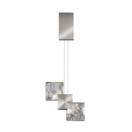 Pendule, Lustre suspendate - Pendul, Lustra suspendata LED metal platinum Quadro