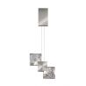 Pendul, Lustra suspendata LED metal platinum Quadro