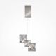 Pendule, Lustre suspendate - Pendul, Lustra suspendata LED metal platinum Quadro