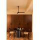 Lustre cu ventilator - Ventilator cu telecomanda RUDDER 3 L negru/nuc