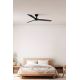 Lustre cu ventilator - Ventilator cu telecomanda RUDDER 3 L negru/nuc