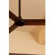 Lustre cu ventilator - Ventilator cu telecomanda RUDDER 3 L negru/nuc