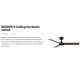 Lustre cu ventilator - Ventilator cu telecomanda RUDDER 3 S negru/nuc