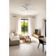 Lustre cu ventilator - Ventilator tavan smart sistem TUYA si telecomanda RUDDER 3 L alb/frasin