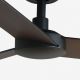 Lustre cu ventilator - Ventilator tavan smart sistem TUYA si telecomanda RUDDER 3 L negru/nuc