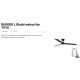 Lustre cu ventilator - Ventilator tavan smart sistem TUYA si telecomanda RUDDER 3 L negru/nuc