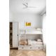 Lustre cu ventilator - Ventilator tavan smart sistem TUYA si telecomanda RUDDER 3 S alb/frasin
