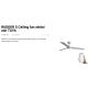Lustre cu ventilator - Ventilator tavan smart sistem TUYA si telecomanda RUDDER 3 S alb/frasin