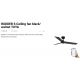 Lustre cu ventilator - Ventilator tavan smart sistem TUYA si telecomanda RUDDER 3 S negru/nuc