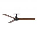 Ventilator incastrabil tavan cu telecomanda RUDDER 3 S negru/nuc