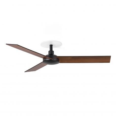 Lustre cu ventilator - Ventilator incastrabil tavan cu telecomanda RUDDER 3 S negru/nuc
