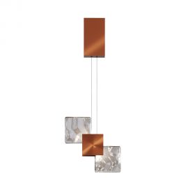 Pendule, Lustre suspendate - Pendul, Lustra suspendata LED metal cupru Quadro