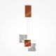 Pendule, Lustre suspendate - Pendul, Lustra suspendata LED metal cupru Quadro