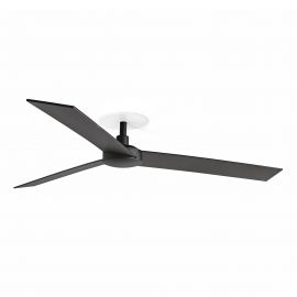Lustre cu ventilator - Ventilator incastrabil tavan cu telecomanda RUDDER 3 L negru/nuc