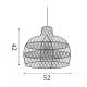 Pendule, Lustre suspendate - Lustra/Pendul din ratan design decorativ Bell 50cm