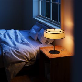 Veioze - Veioza, Lampa de masa Moderna Bergamo alb, negru