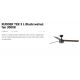 Lustre cu ventilator - Lustra LED cu Ventilator tavan cu telecomanda RUDDER TEK 3 L negru/nuc 3000K