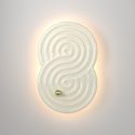 Aplica de perete LED ceramica alba Rock garden 