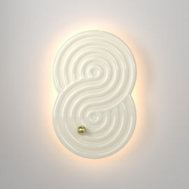 Aplice, corpuri de iluminat pentru pereti - Aplica de perete LED ceramica alba Rock garden