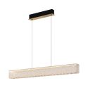 Lustra suspendata LED metal auriu, sticla Majesty