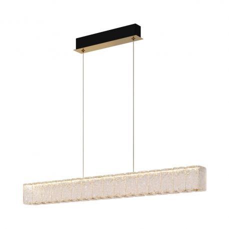 Pendule, Lustre suspendate - Lustra suspendata LED metal auriu, sticla Majesty