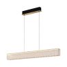 Lustra suspendata LED metal auriu, sticla Majesty