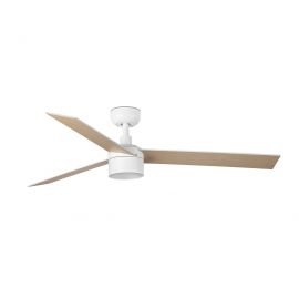 Lustre cu ventilator - Lustra LED cu Ventilator tavan cu telecomanda RUDDER TEK 3 L alb/frasin 2700K