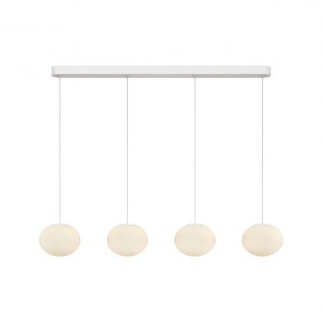 Pendule, Lustre suspendate - Lustra alba cu 3 pendule LED Spume