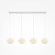 Pendule, Lustre suspendate - Lustra alba cu 3 pendule LED Spume