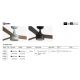 Lustre cu ventilator - Lustra LED cu Ventilator incastrabil tavan cu telecomanda RUDDER TEK 3 L alb/frasin 4000K