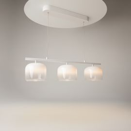 Pendule, Lustre suspendate - Lustra LED design modern Spirito alb