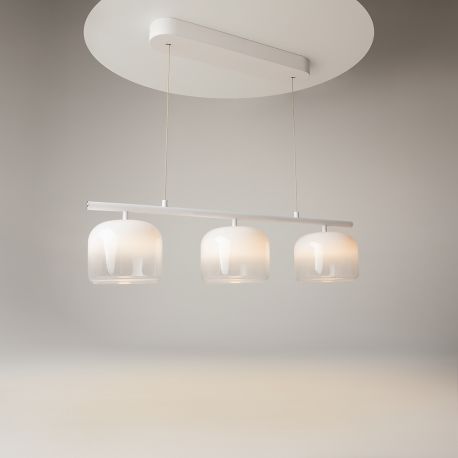 Pendule, Lustre suspendate - Lustra LED design modern Spirito alb