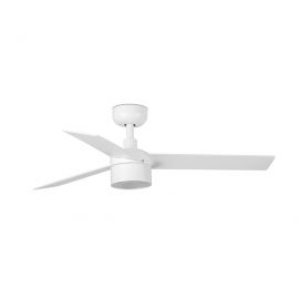 Lustre cu ventilator - Lustra LED cu Ventilator tavan cu telecomanda RUDDER TEK 3 S alb/frasin 3000K
