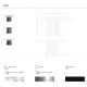 Mese dining - Masa rotunda Porcelain Marble Dark ash oak 150cm