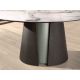 Mese dining - Masa rotunda Porcelain Marble Dark ash oak 150cm