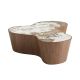 Masute Living - Masuta de cafea cu forme organice Porcelain Marble Walnut