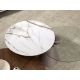 Masute Living - Masuta extensibila design LUX Porcelain marble/ Silver-grey