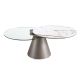 Masute Living - Masuta extensibila design LUX Porcelain marble/ Silver-grey
