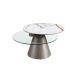 Masute Living - Masuta extensibila design LUX Porcelain marble/ Silver-grey