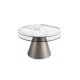 Masute Living - Masuta extensibila design LUX Porcelain marble/ Silver-grey