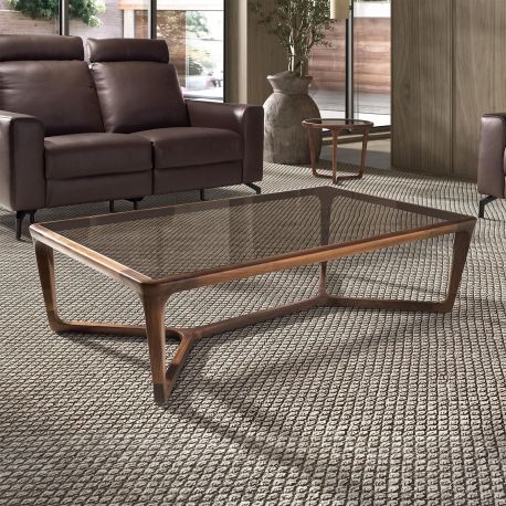 Masute Living - Masuta de cafea design LUX Smoked brown