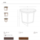 Masute Living - Masuta auxiliara design LUX Smoked brown