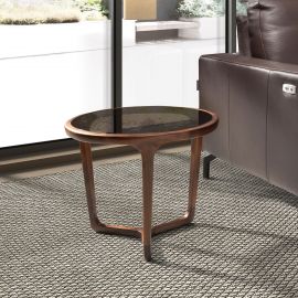 Masute Living - Masuta auxiliara design LUX Smoked brown