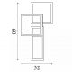 Plafoniere - Plafoniera LED design geometric Wall Art II 32x60cm