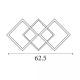 Plafoniere - Plafoniera LED design geometric Fence 44x62,5cm