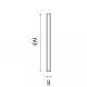 Aplice - Aplica exterior liniara 60cm IP65 LED Bordo II Square